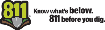811® | Know what's  below. | 811 before you dig.