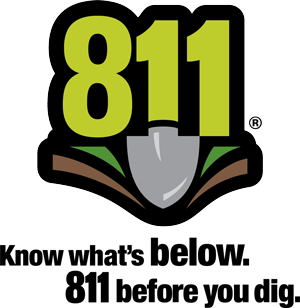 811® | Know what's below. | 811 before you dig.