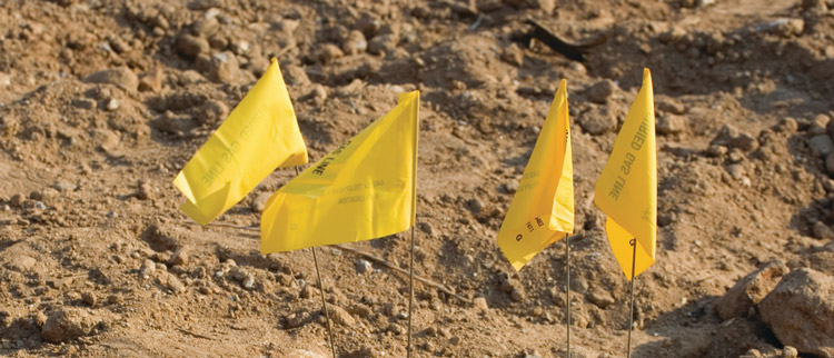 Locate flags for natural gas