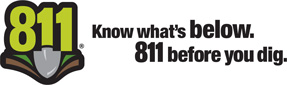 Know what's below. 811 before you dig.